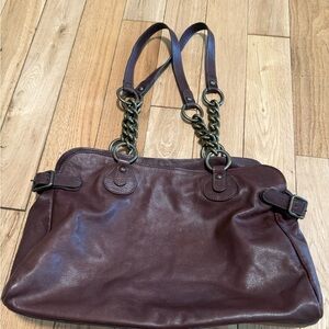 Doncaster Italian Leather Shoulder Bag | Chain Strap